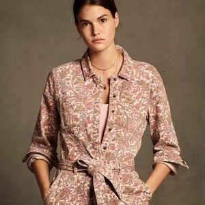 Anthropologie Paisley Utility Jumpsuit